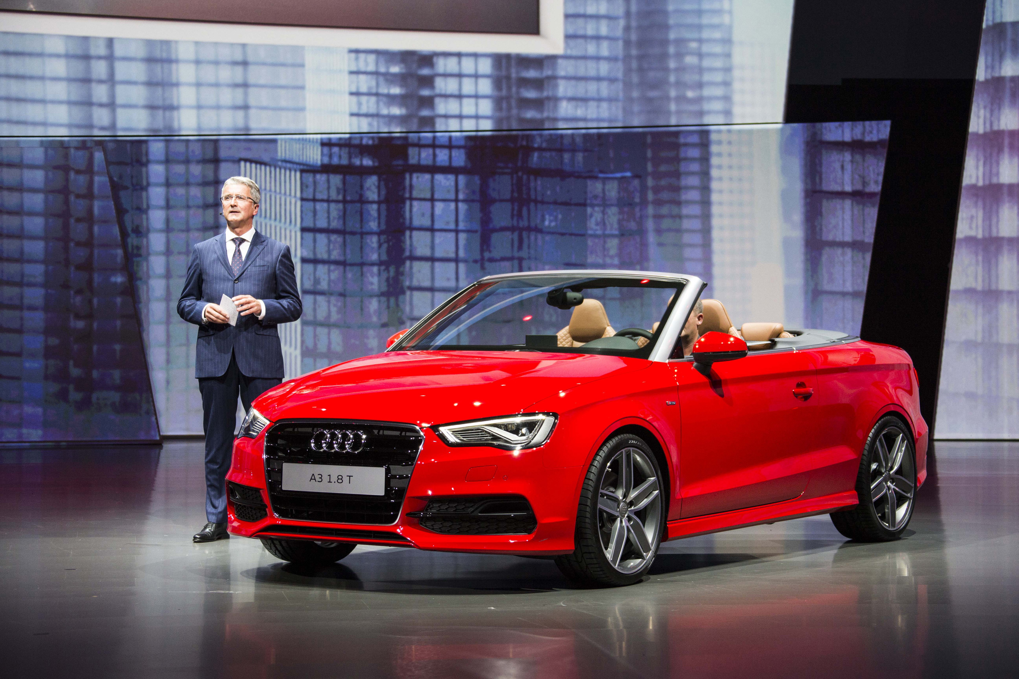 Red Audi A3 Cabriolet at IAA 2013 (Photo by Audi AG)